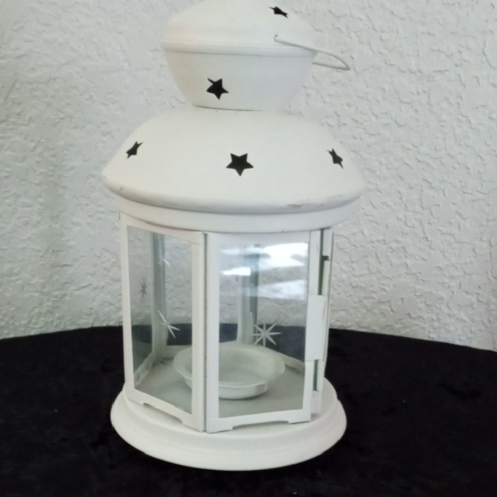 IKEA Rotera White Star Lantern Tea Light Candle Holder
